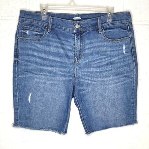 Old Navy Distressed Bermuda Jean Shorts